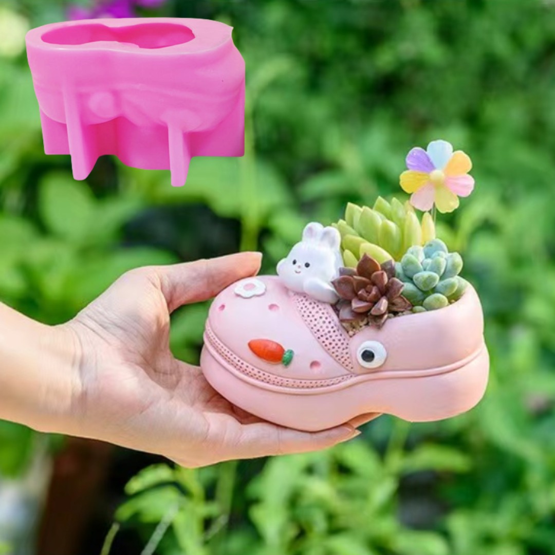 3D Printing Vase - Zapatillas de animales 3D, planta suculenta,