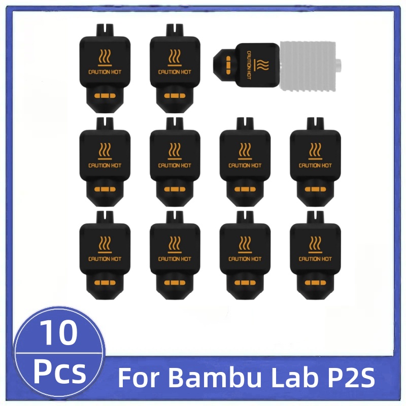 Silicone Sock Hotend - 10 Fundas Protectoras de Silicona Negra