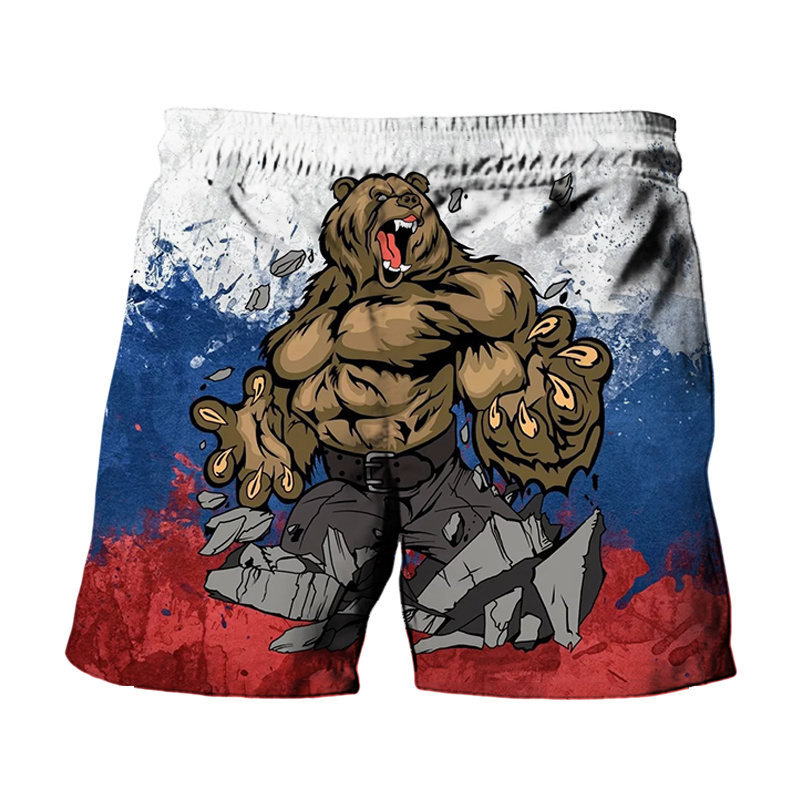 3D Printing Eagle - Pantalones cortos de playa con estampado