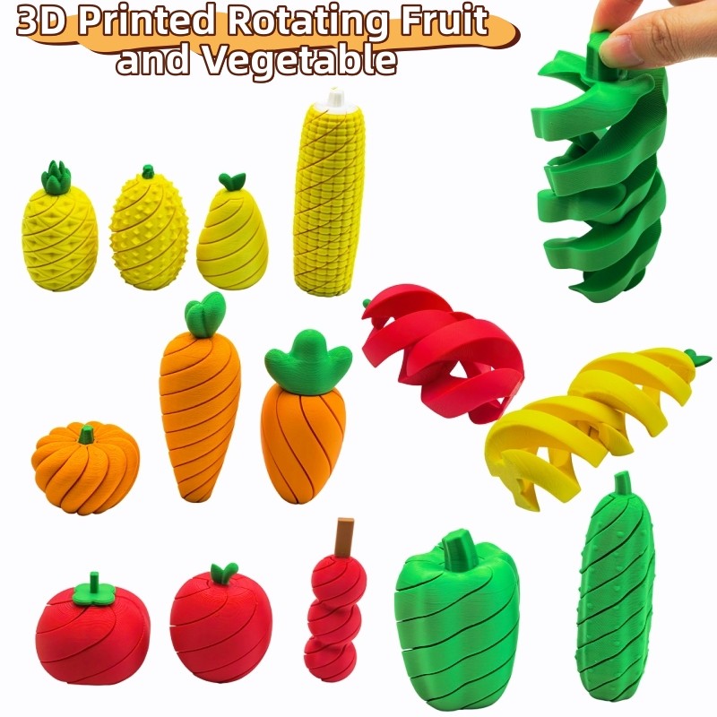 3D Printing Food - Serie de Juguetes Antiestrés de Frutas