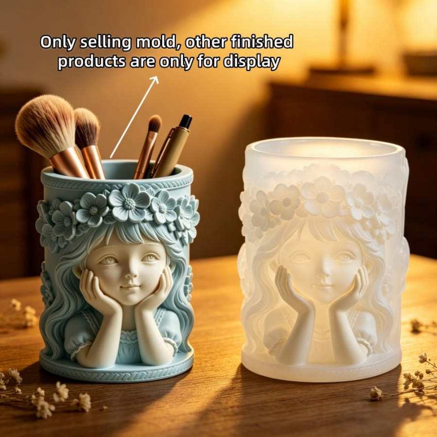 3D Printing Vase - Molde de Silicona Reutilizable con Relieve