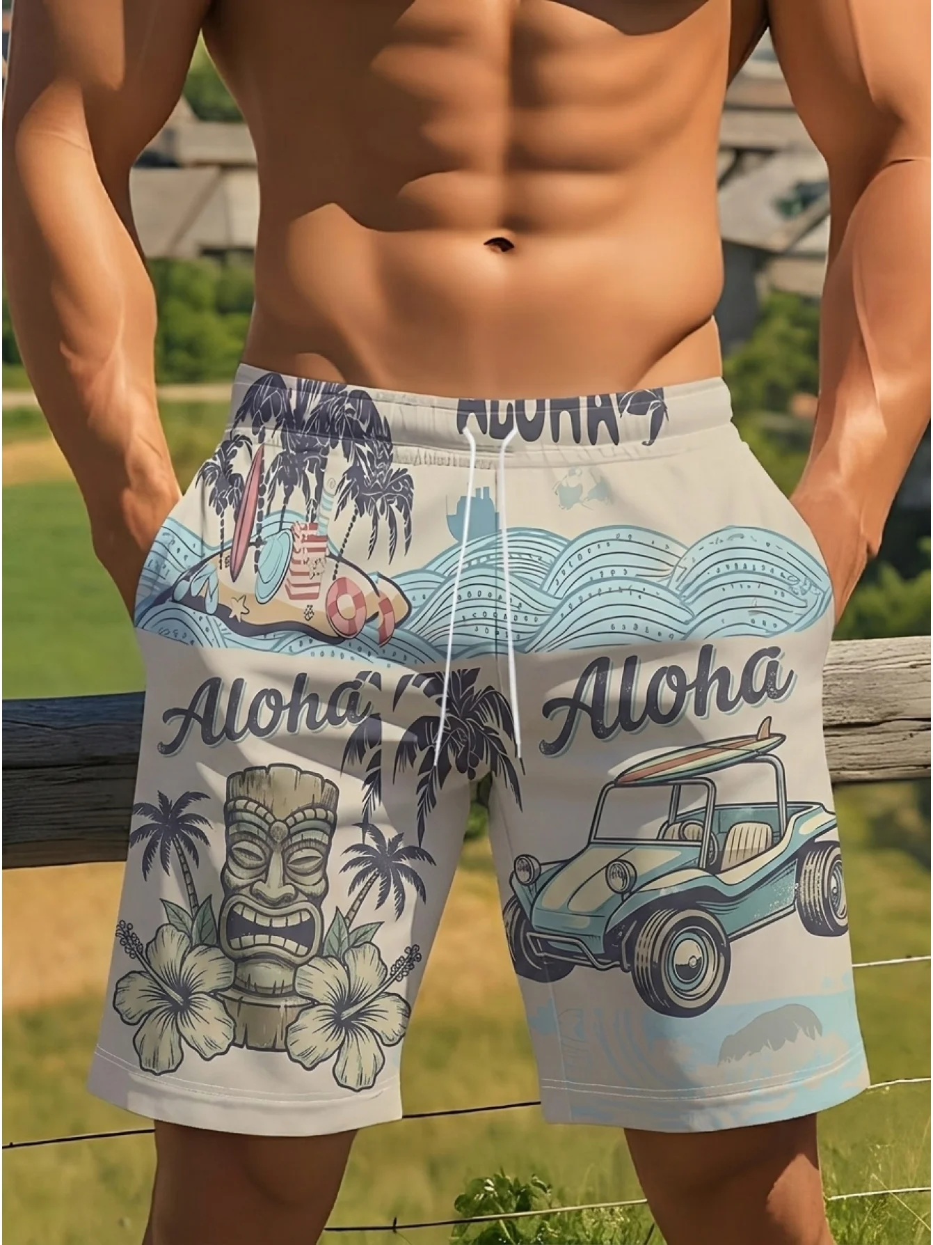 Pantalones cortos de playa con - 3D Printing Bali reseña y precio