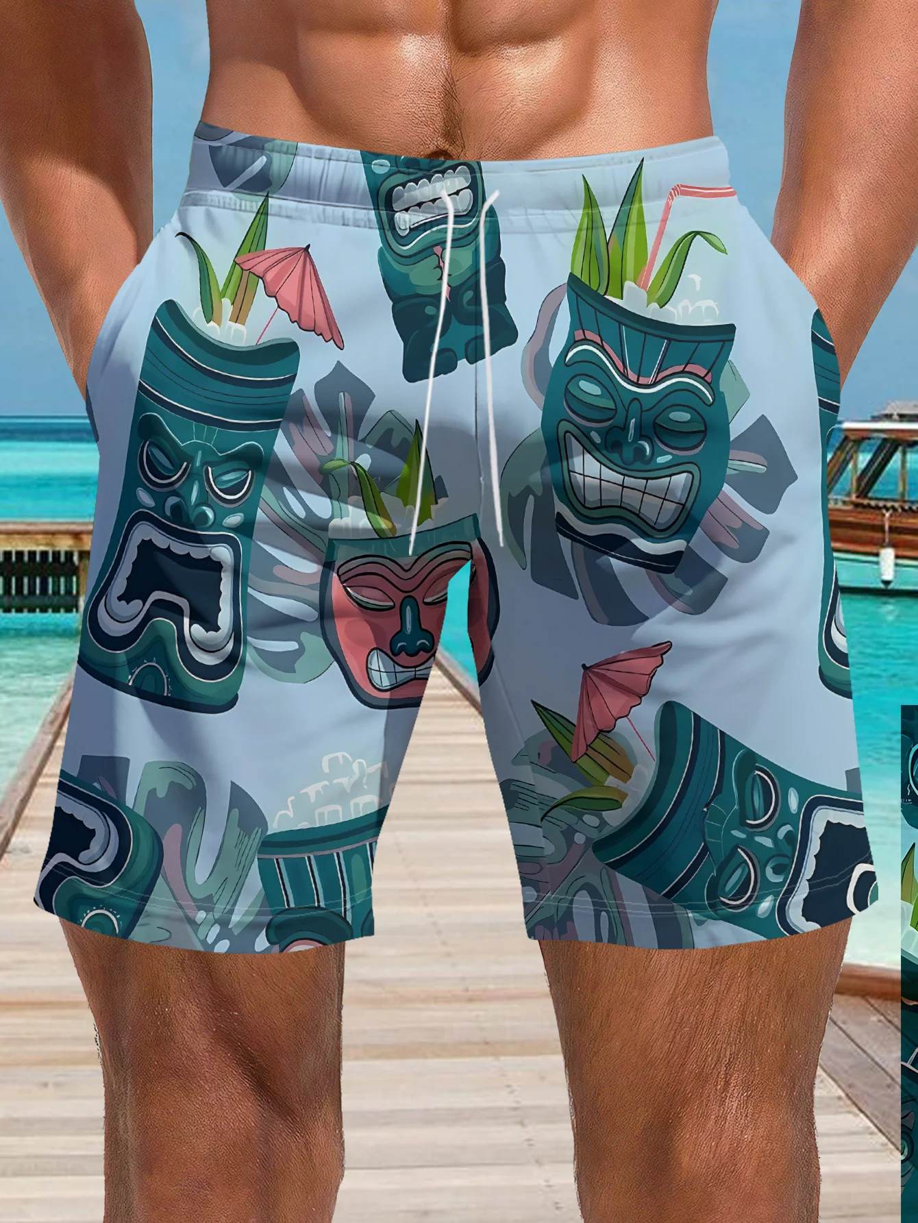 Pantalones cortos de playa con - 3D Printing Bali reseña y precio