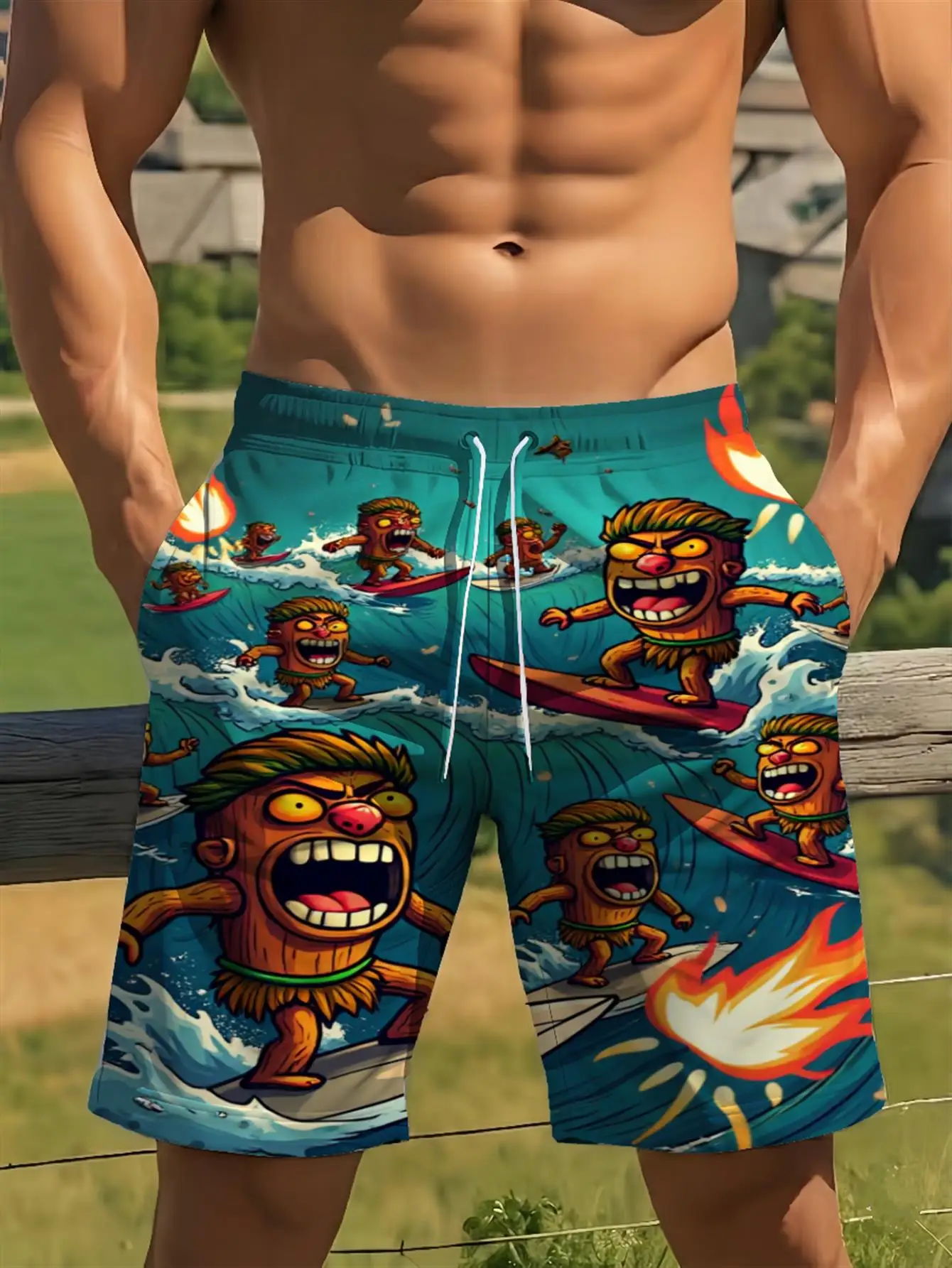 Pantalones cortos de playa con - 3D Printing Bali reseña y precio