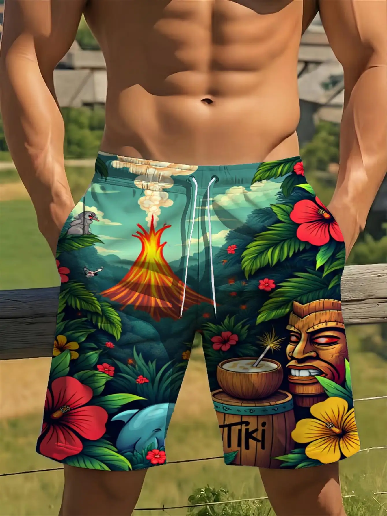 Pantalones cortos de playa con - 3D Printing Bali reseña y precio