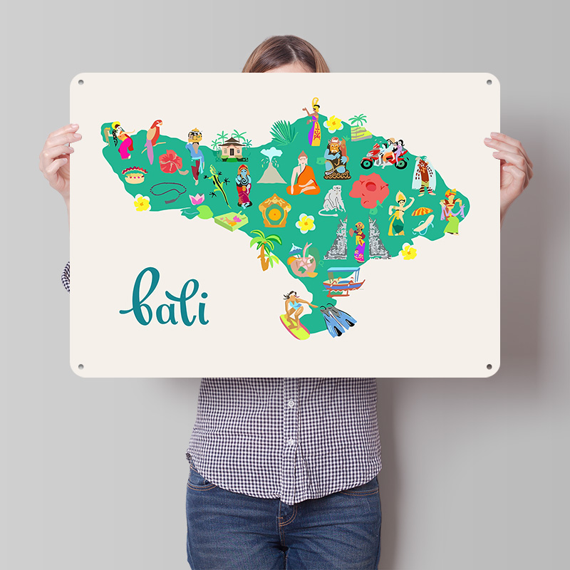 Póster con Ilustración del Map - 3D Printing Bali reseña y precio