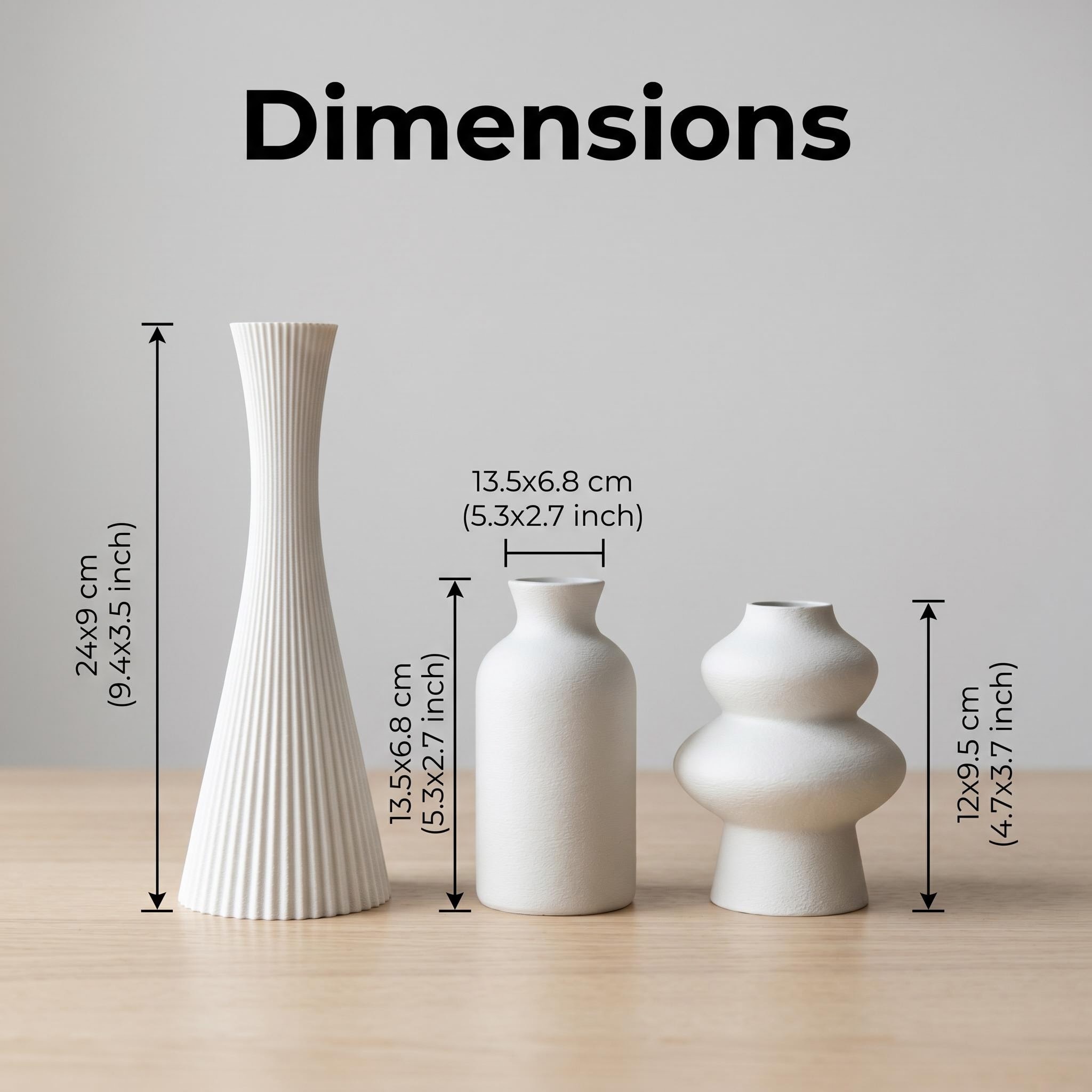 Juego de 3 Jarrones Impresos e - 3D Printing Vase reseña y precio