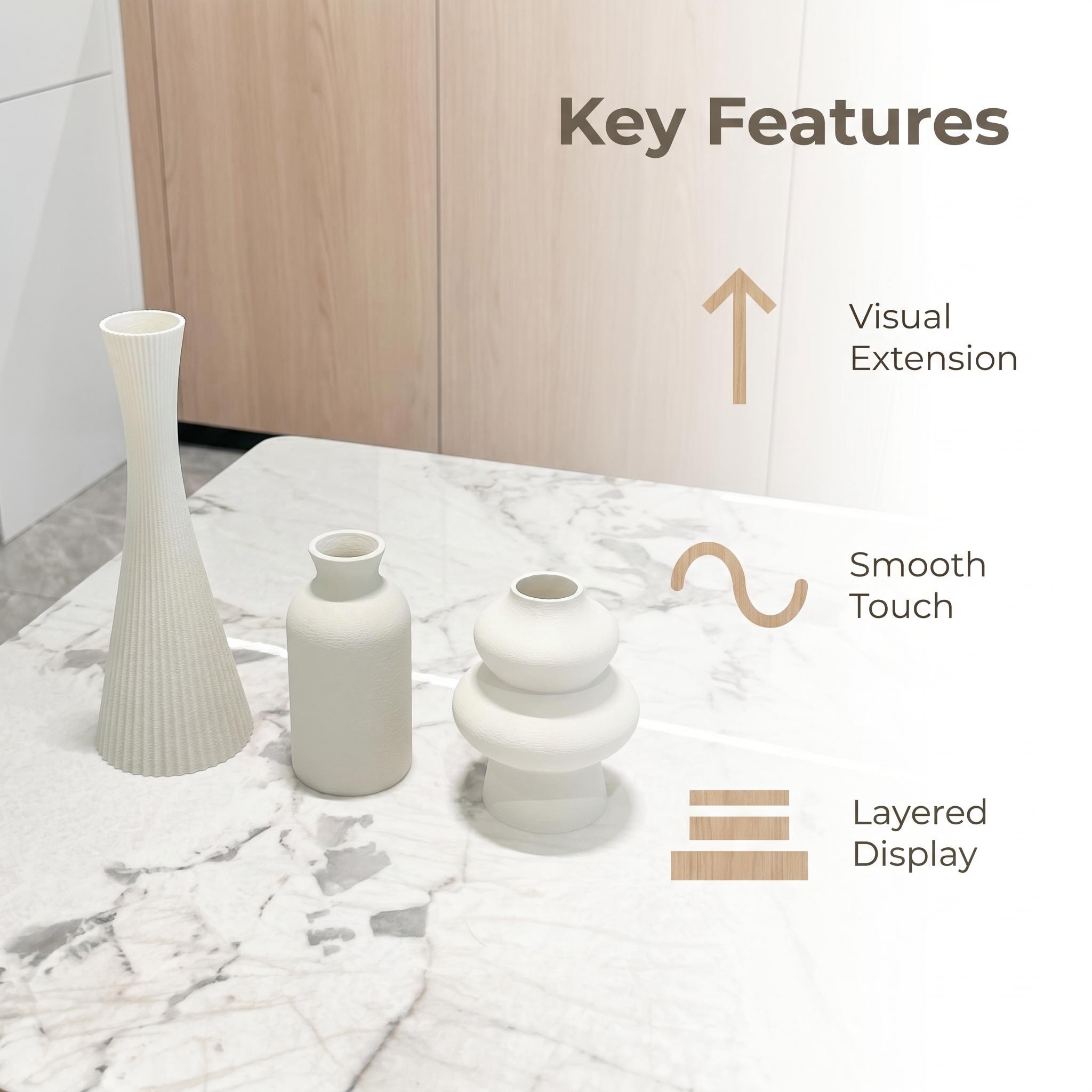 Juego de 3 Jarrones Impresos e - 3D Printing Vase reseña y precio
