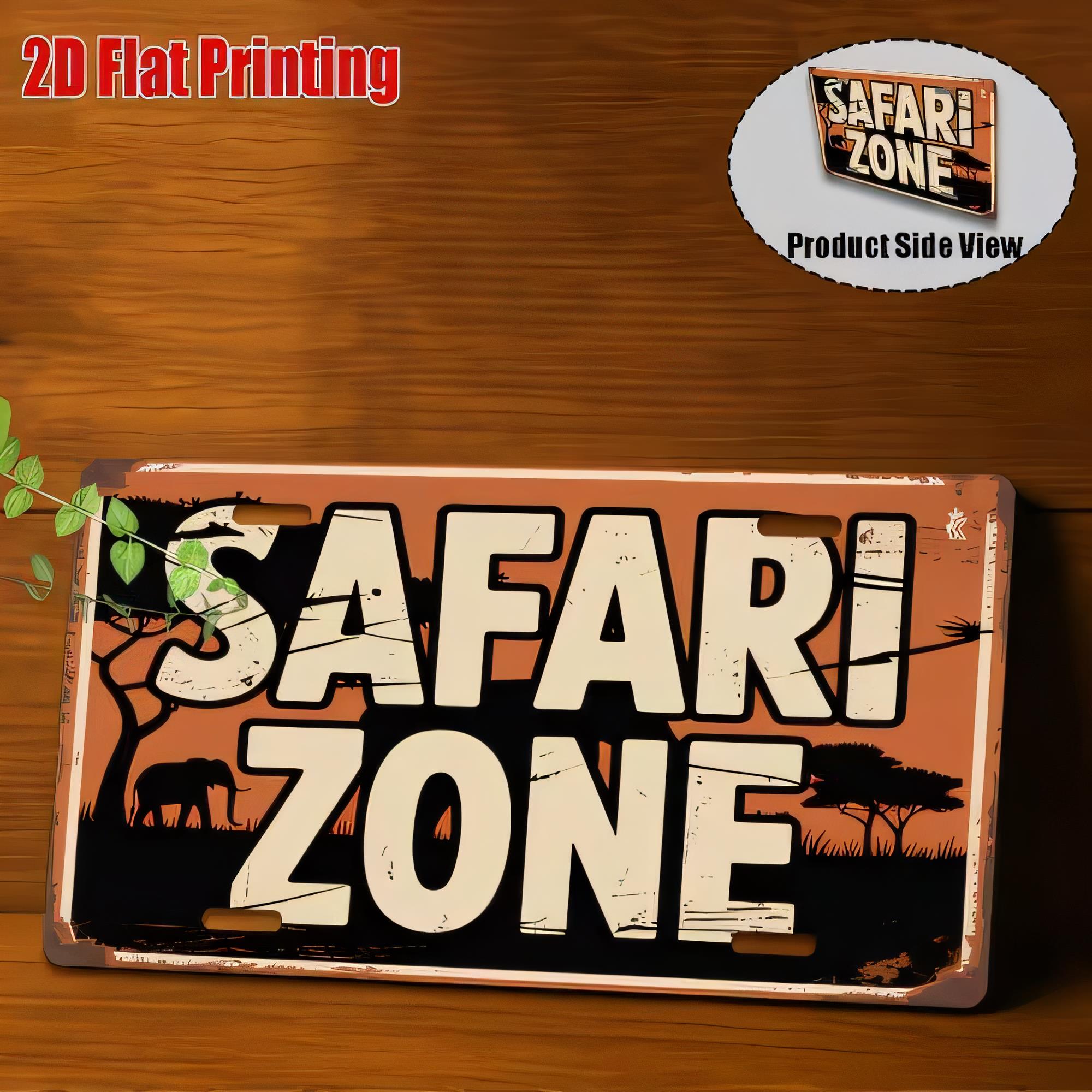Letrero Metálico Zona Safari,  - 3D Printing Zone reseña y precio